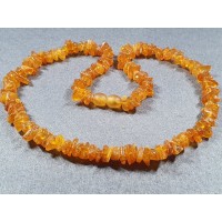 Natural genuine raw amber necklace