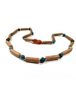 Hazelwood necklace with Apatite