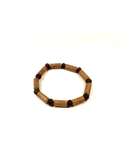 Hazelwood bracelet with raw black Baltic amber