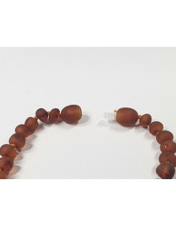 Natural genuine raw Baltic amber bracelet with Lepidolite